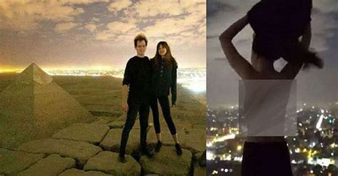 naked people on top of the great pyramid|Egypt investigating couple pictured naked on top of Great Pyramid